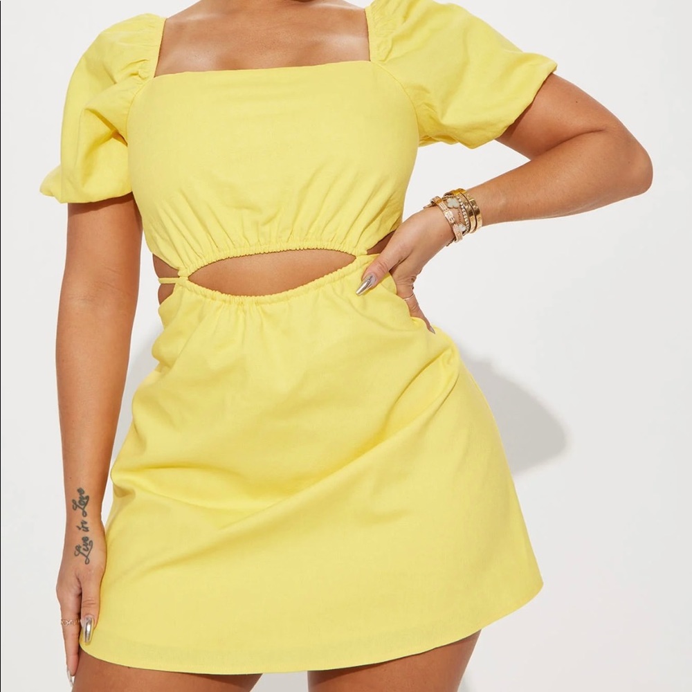 Brand New Fashion Nova Yellow Dress